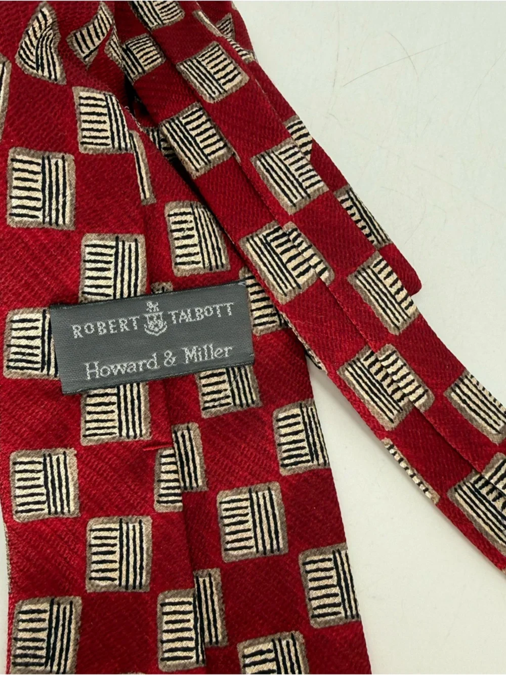 Robert Talbott Men's Ties Lot Of 2 Silk Rust/gold Medallion 58x 3.5